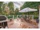 Deck with table, chairs, umbrella, and grill at 1108 Butterburr Dr, Matthews, NC 28104