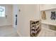 Convenient entryway with built-in storage at 12024 John Newton Dr # 41, Davidson, NC 28036