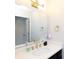 Modern bathroom with a quartz countertop, gold fixtures, and a large mirror at 1226 Twin Lakes Rd, Rock Hill, SC 29732