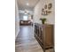 View of living room and a cabinet from the foyer at 136 Jo Creek Ln, Harmony, NC 28634