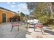 Relaxing patio area with seating and fire pit at 1737 Edgewater Dr, Charlotte, NC 28210