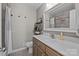 Modern bathroom with updated vanity and tiled shower at 1737 Edgewater Dr, Charlotte, NC 28210