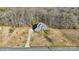 Aerial view of house with large lot and road access at 4006 Sincerity Rd, Monroe, NC 28110