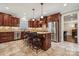 Kitchen with a large kitchen island with granite countertops and stainless appliances at 4006 Sincerity Rd, Monroe, NC 28110