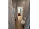 View of a main bathroom with toilet, sink, and shower at 507 Brookwood St, Mooresville, NC 28115