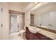 Clean bathroom with granite countertop and walk-in shower at 525 E 6Th St # 409, Charlotte, NC 28202