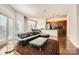 Open living area with kitchen and island at 525 E 6Th St # 409, Charlotte, NC 28202