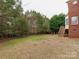 Large backyard with trees and wooden fence at 810 Carisbrooke Ln, Waxhaw, NC 28173