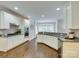 Modern kitchen with white cabinets, granite counters, and hardwood floors at 810 Carisbrooke Ln, Waxhaw, NC 28173