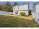 House backyard with private patio and fenced yard at 13406 Tartarian Ct, Charlotte, NC 28215