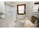 Bathroom with shower, sink, and toilet at 1909 2Nd Sw Ave, Hickory, NC 28602