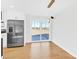 Bright dining area with sliding glass doors to backyard at 2108 Sherwood Forest Ln, Monroe, NC 28110