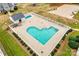 Heart shaped pool with adjacent patio and shed at 37 Hamiltons Harbor Dr # 601, Clover, SC 29710