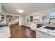 Kitchen with modern stainless steel appliances and granite countertops at 5204 Dellinger Cir, Cherryville, NC 28021