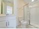 Clean bathroom featuring a frameless shower and modern vanity at 8230 Verona Rd # 80, Charlotte, NC 28213