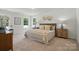 Comfortable bedroom with neutral tones, decorative pillows, and side tables with lamps at 8230 Verona Rd # 80, Charlotte, NC 28213