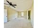 Large main bedroom with ceiling fan and walk-in closet at 9763 Knightbridge Dr, Concord, NC 28025