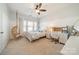 Bedroom with a bed, desk, and a hanging chair at 112 Tetcott St, Mooresville, NC 28115