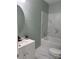 Updated bathroom with marble shower and vanity at 815 Jefferson St, Shelby, NC 28150