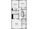 Upper floorplan showing 3 bedrooms, 2 bathrooms, and laundry; perfect for visualizing layout and functionality at 1746 Blanche St, Charlotte, NC 28262