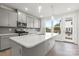 Modern kitchen featuring an island with a sink and stainless steel appliances at 1750 Blanche St, Charlotte, NC 28262