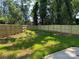 A view of the lush grass lawn extending throughout the backyard with the newly installed wood fence line at 211 Chestnut St, Shelby, NC 28150