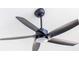 Close-up view of a modern black ceiling fan with a light fixture at 211 Chestnut St, Shelby, NC 28150