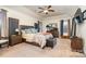 Main bedroom with ceiling fan, and plenty of space at 2548 Flintshire Ln, Gastonia, NC 28056