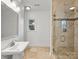 Modern bathroom with updated vanity and glass shower at 3453 Selwyn Ave, Charlotte, NC 28209