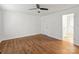 Bright bedroom with hardwood floors and access to bathroom at 3453 Selwyn Ave, Charlotte, NC 28209