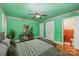 Bright bedroom with light walls and hardwood floors at 4201 Westridge Dr, Charlotte, NC 28208