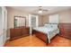 Bedroom with hardwood floors and a double bed at 4201 Westridge Dr, Charlotte, NC 28208