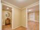 Small bathroom with a vanity and circular mirror at 523 Fox Ave, Chester, SC 29706