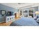 Bright bedroom with large windows and hardwood floors at 8120 Oratorio Pl, Charlotte, NC 28270