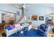 Living room with hardwood floors, vaulted ceiling, and view of kitchen at 8120 Oratorio Pl, Charlotte, NC 28270