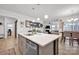 Spacious kitchen island with white countertop and stainless steel dishwasher at 132 N Shayna Rd, Troutman, NC 28166