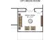 Optional media room floor plan layout with theater seating and entertainment area, sized at 18' x 14'-7