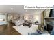 Comfortable living room featuring a stone fireplace at 2019 Canvasback Way, Indian Trail, NC 28079