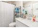 Clean bathroom with shower and white vanity at 226 J.P. Dr, Albemarle, NC 28001