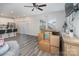 Open concept living space with kitchen and moving boxes at 226 J.P. Dr, Albemarle, NC 28001