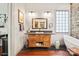 Elegant bathroom with stone feature wall and modern vanity at 10439 Donahue Dr, Huntersville, NC 28078