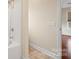 Simple bathroom with a tub and access to another room at 119 Heritage Creek Dr, Hickory, NC 28601