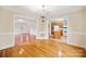Open dining room, hardwood floors, kitchen view at 119 Heritage Creek Dr, Hickory, NC 28601