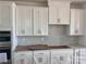 Bright kitchen featuring white cabinets, stainless steel appliances, and marble backsplash at 13312 Chopin Ridge Rd, Huntersville, NC 28078