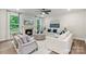 Bright and airy living room with a fireplace, comfortable seating, and stylish decor at 13312 Chopin Ridge Rd, Huntersville, NC 28078