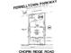 A plot plan showing the layout of the property with dimensions and labels at 13312 Chopin Ridge Rd, Huntersville, NC 28078