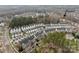 Aerial view of townhouses with community amenities nearby at 13823 Waverton Ln, Huntersville, NC 28078