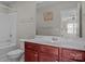 Main bathroom with a vanity, toilet and bathtub at 13823 Waverton Ln, Huntersville, NC 28078