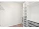 Large walk-in closet with shelves and drawers at 145 Chertsey Dr, Mooresville, NC 28115