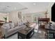 Living room with hardwood floors, fireplace, and comfortable seating at 2717 Madison Oaks Ct, Charlotte, NC 28226